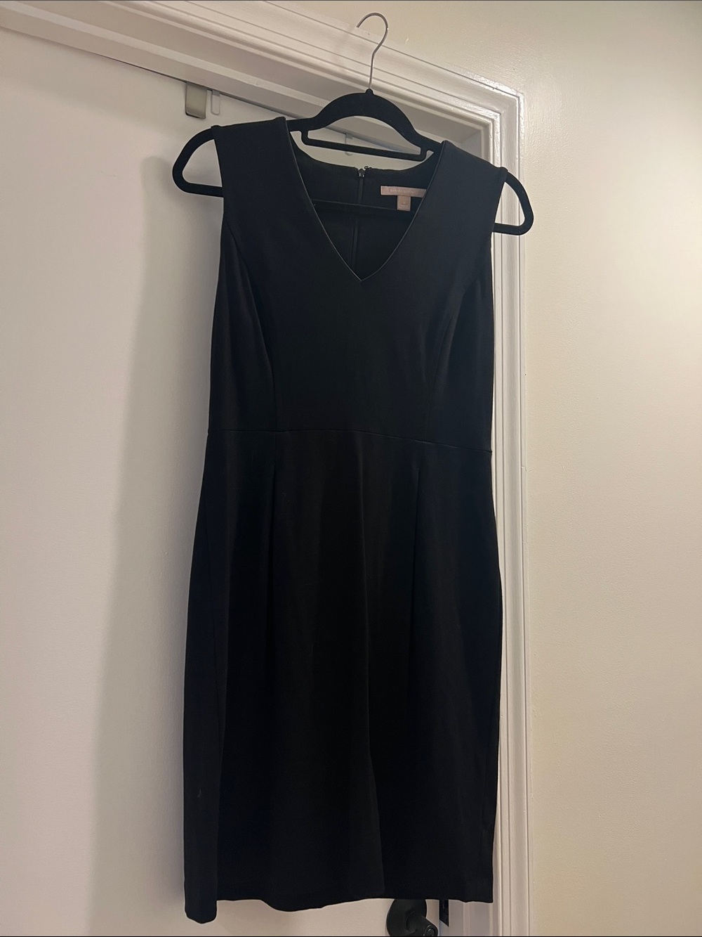Banana Republic Black V-Neck Midi Dress